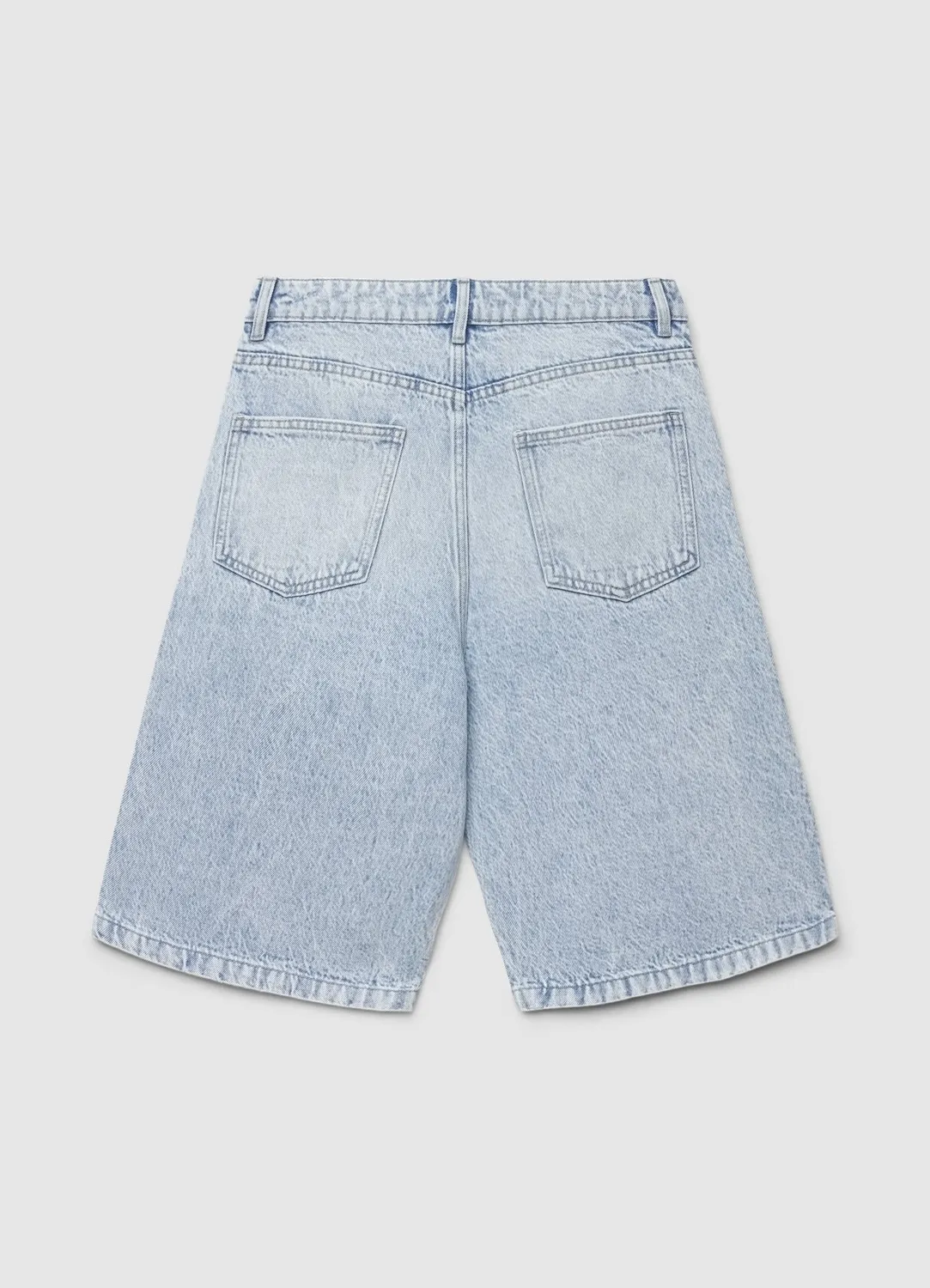 Calliope Bermuda denim femme strass taille haute