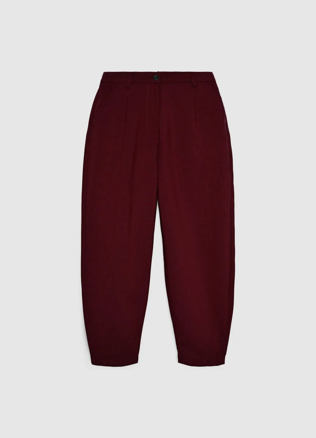 Calliope Balloon pantalon femme carotte taille haute uni