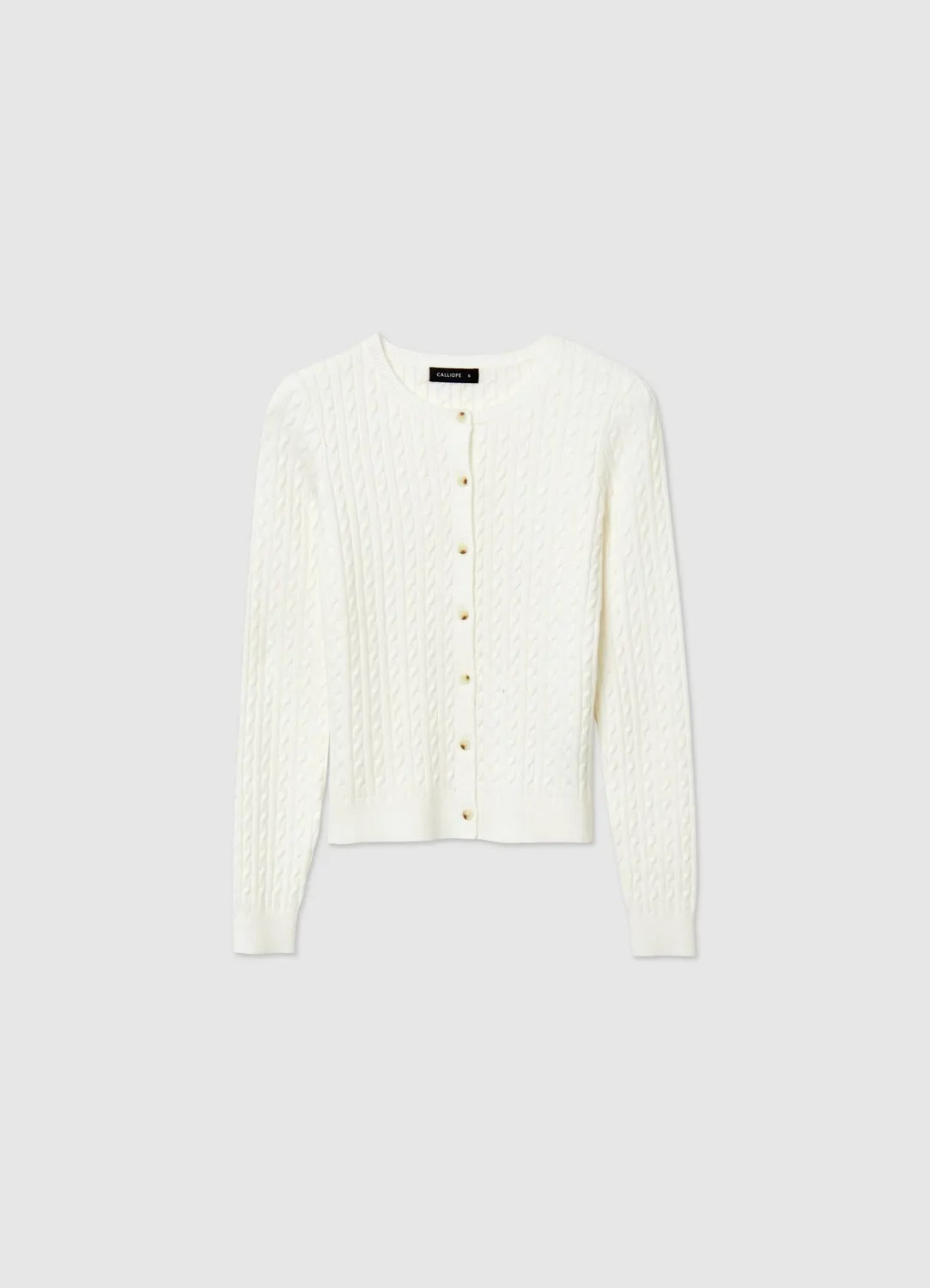 Calliope cardigan torsades boutons col rond