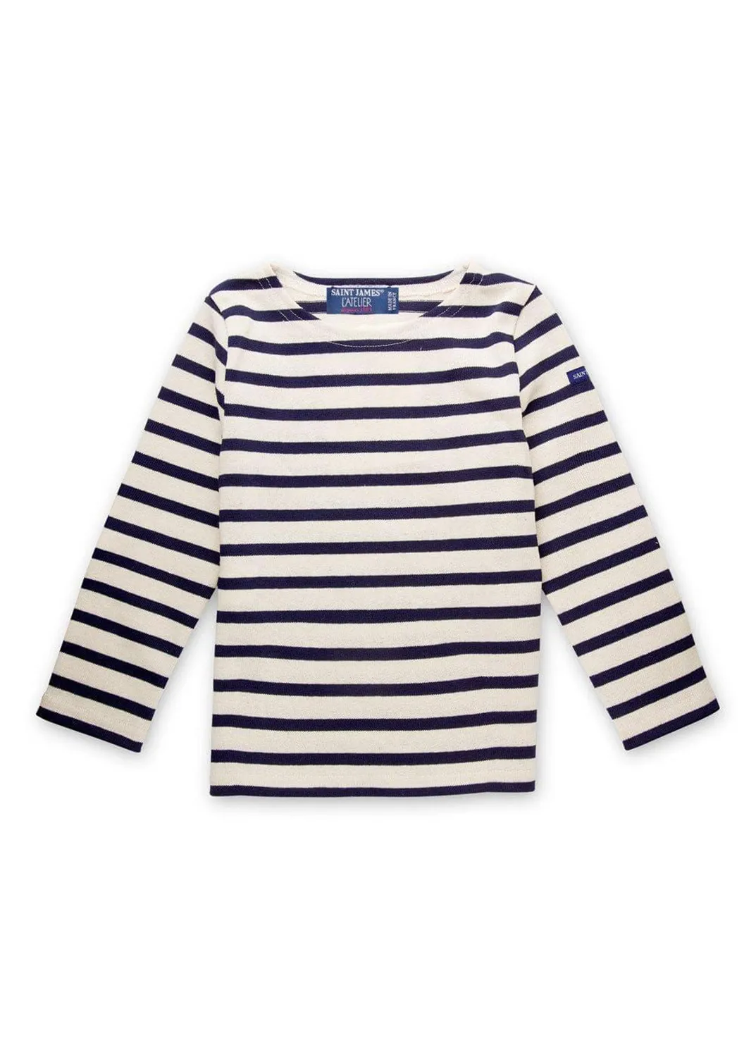 Saint James Méridien enfant marinière écru/marine coton
