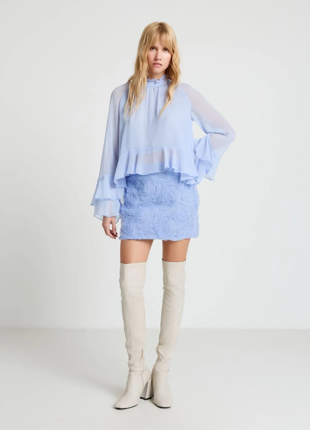 Calliope blouse femme volants col froncé