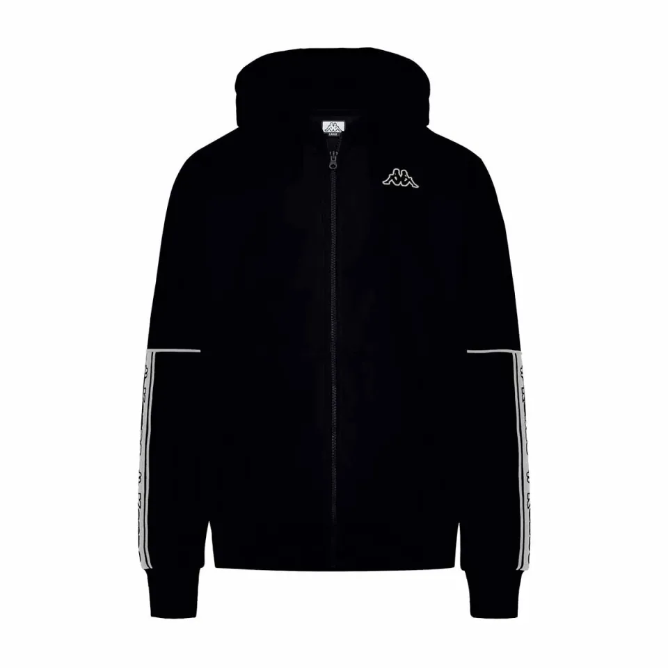 Robe di Kappa Tape Ihmou veste noire homme capuche