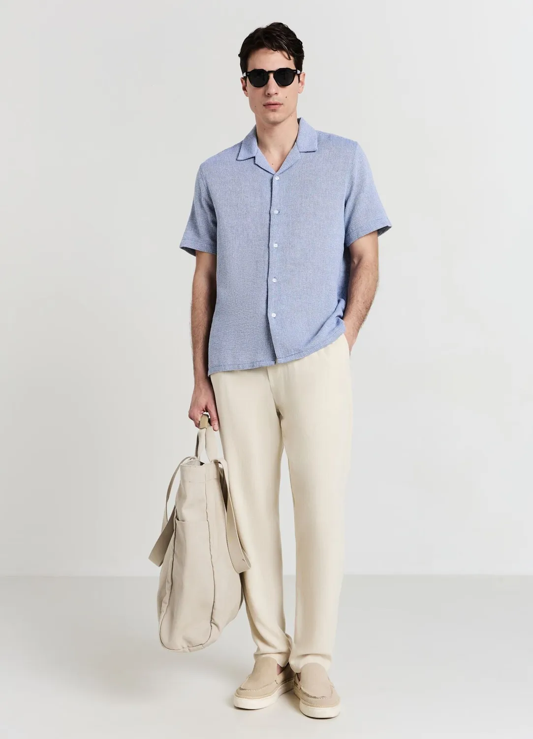 Calliope bowling chemise homme coton manches courtes