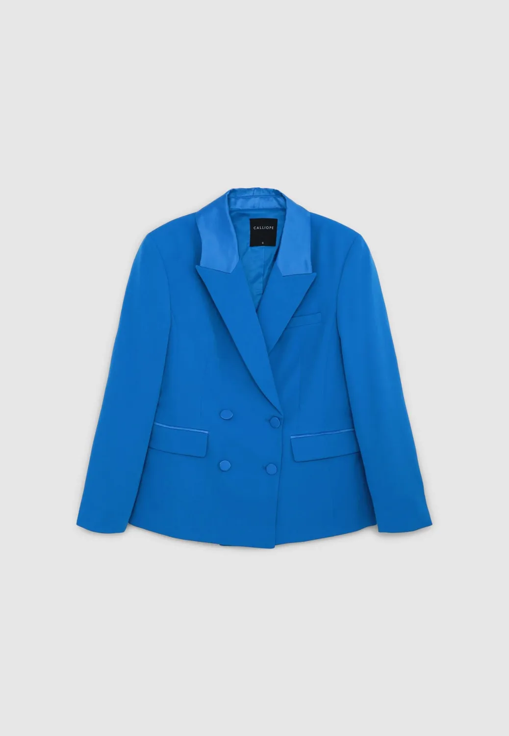 Calliope Veste Double Boutonnage Femme Col Satiné