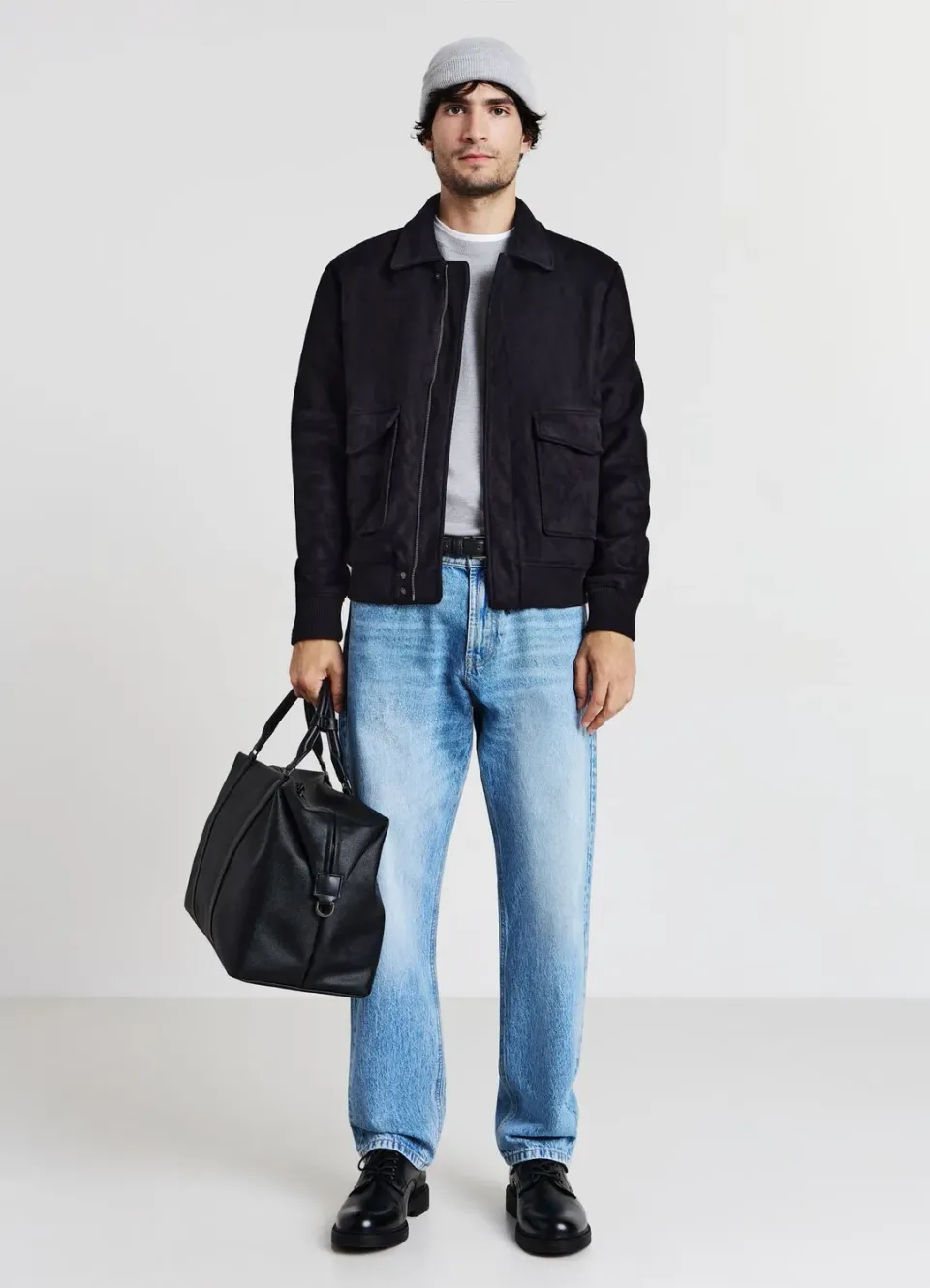 Calliope Blouson homme suédine zip poches à patte