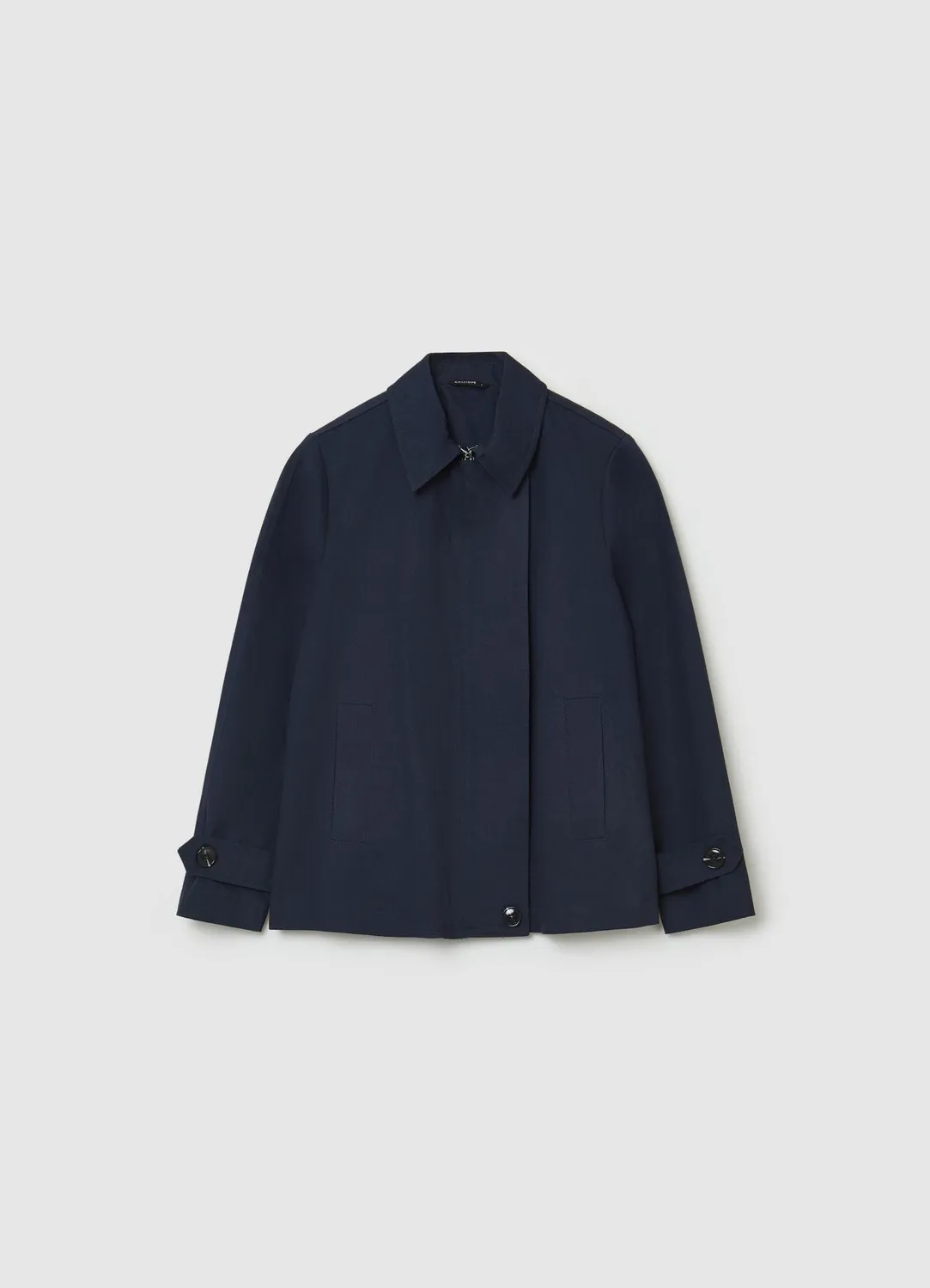Calliope trench court uni coton zippé femme