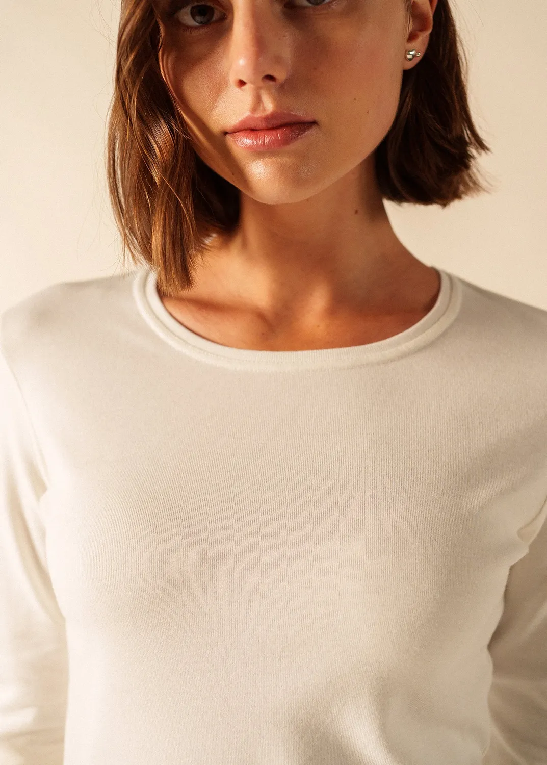 Saint James Celina t-shirt écume coton