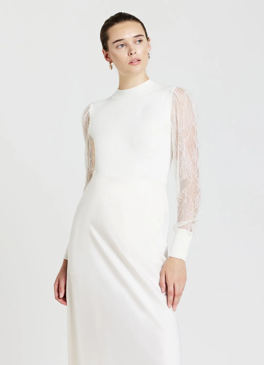 Calliope haut manches dentelle femme col rond