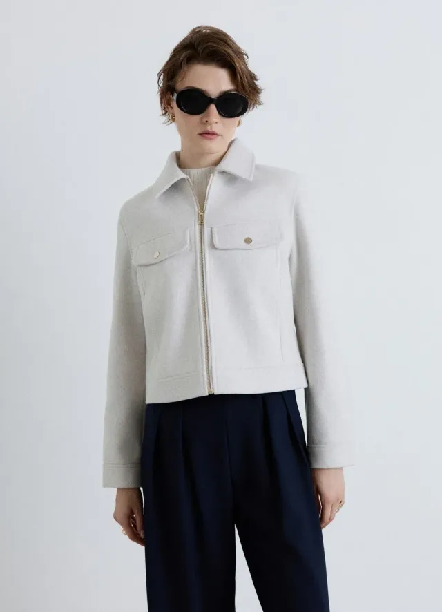 Calliope Giacca corta veste courte zip femme unie
