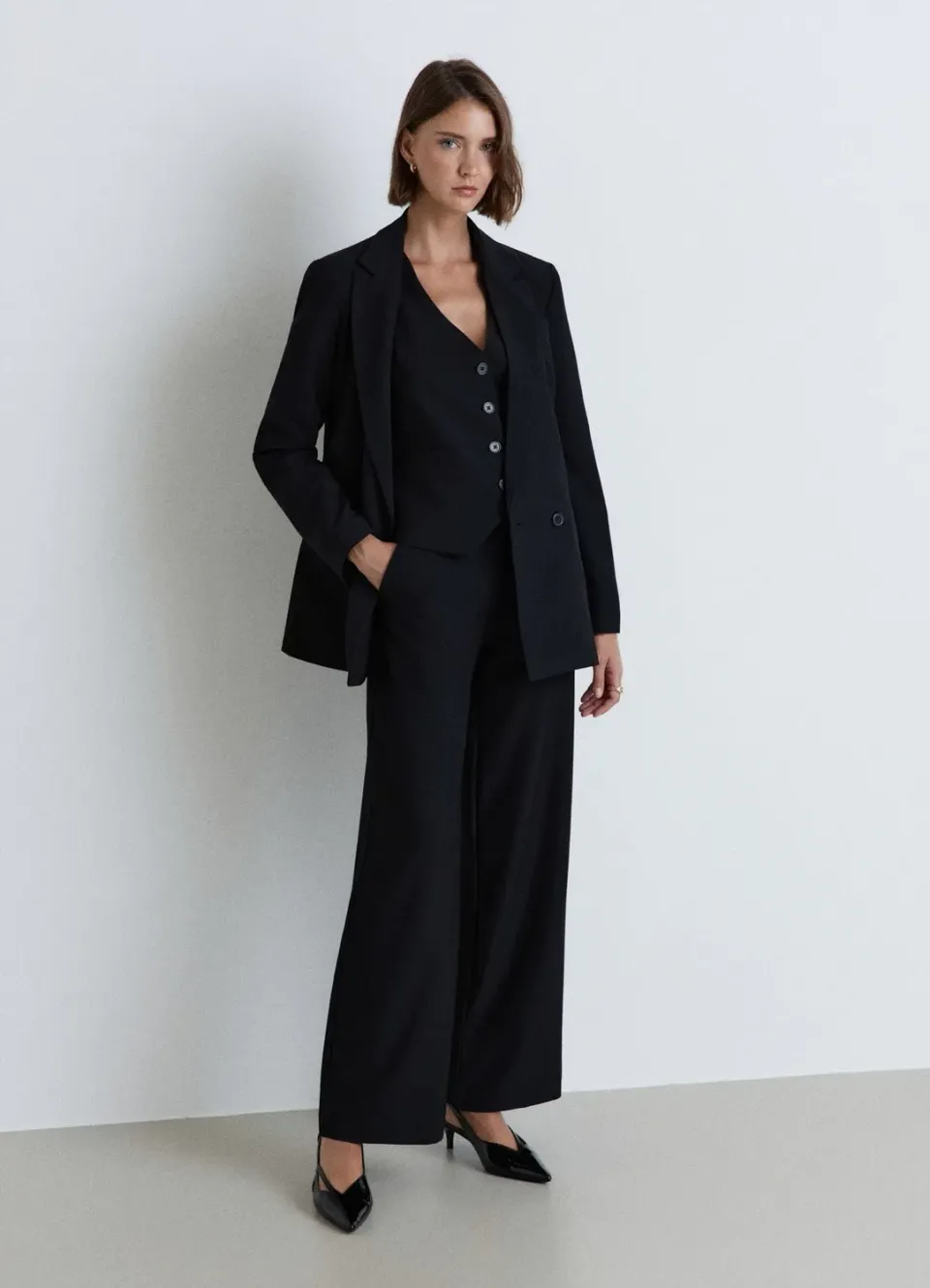 Calliope pantalon palazzo femme taille haute