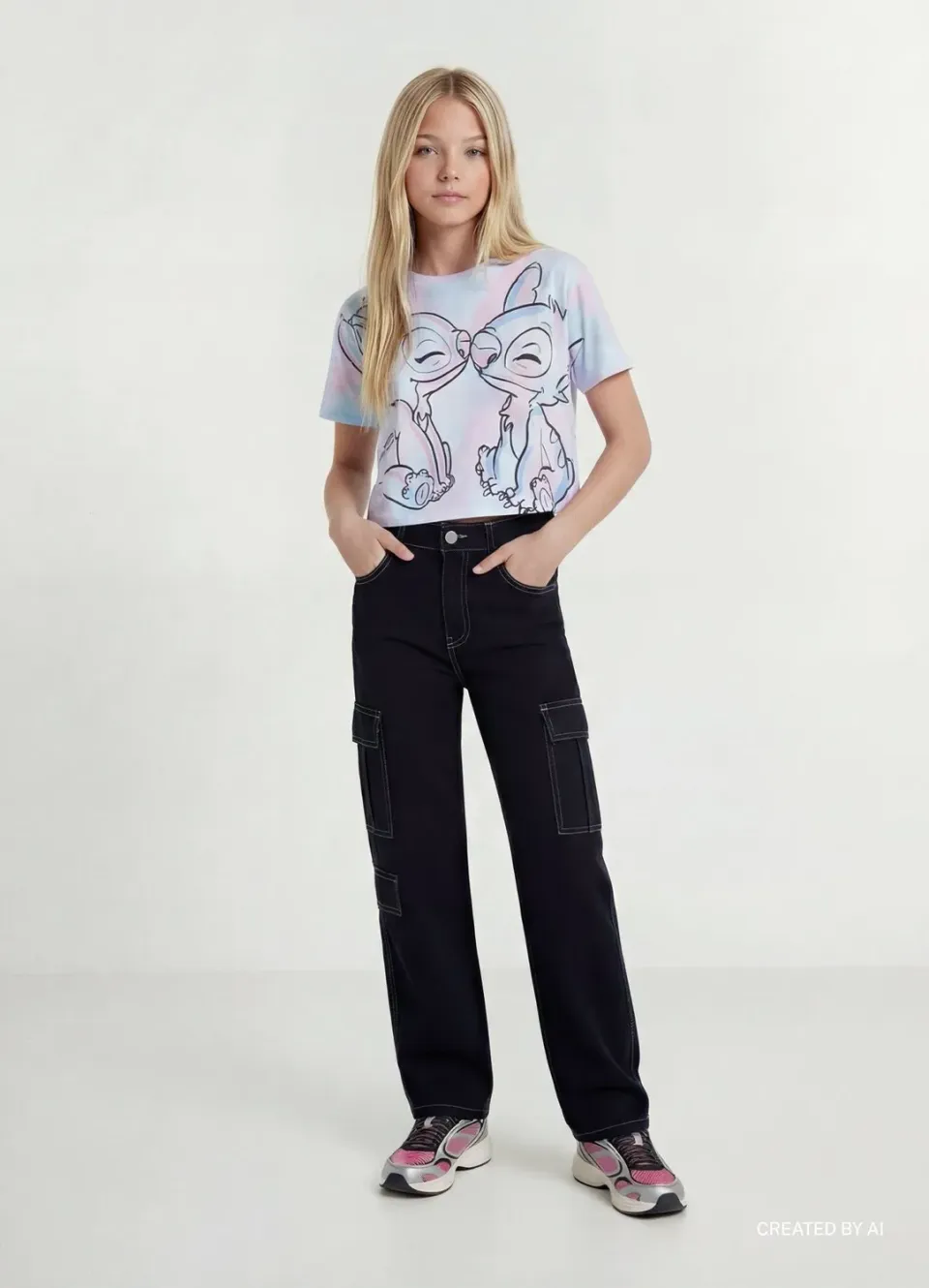 Calliope t-shirt Stitch et Angel tie-dye enfant