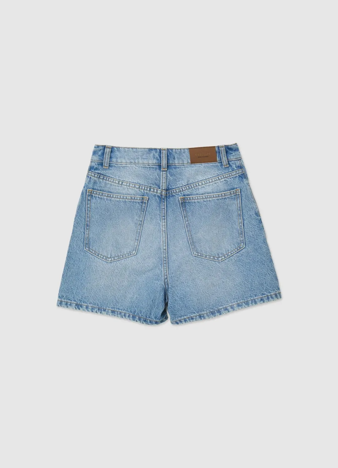 Calliope bermuda denim taille haute short femme
