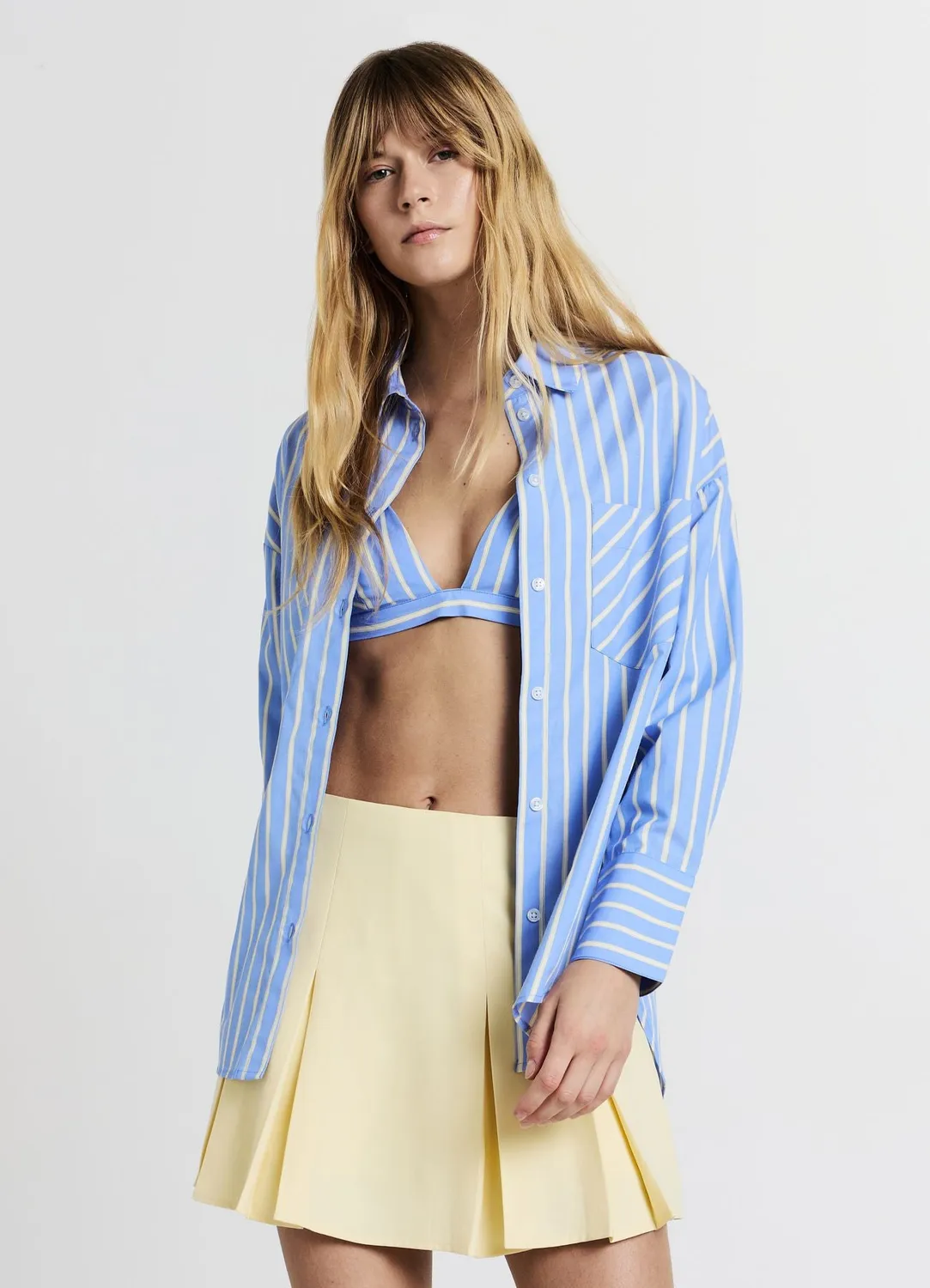 Calliope chemise rayée brassière femme