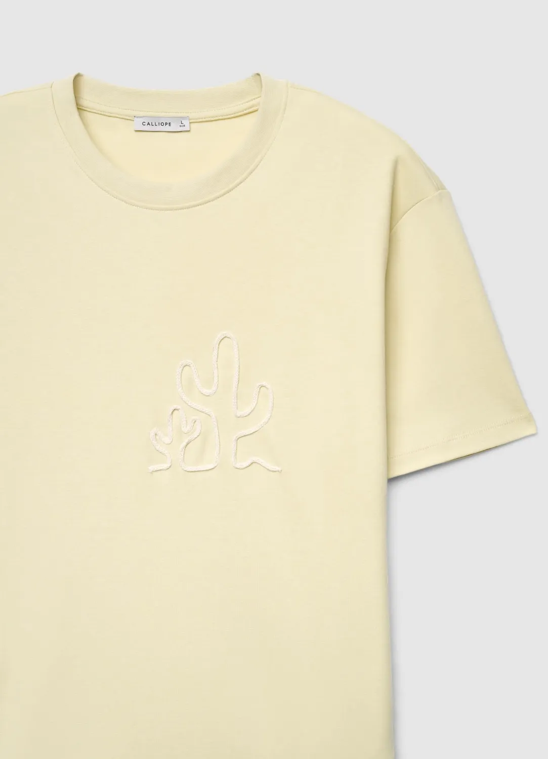 Calliope t-shirt brodé fleur femme col rond