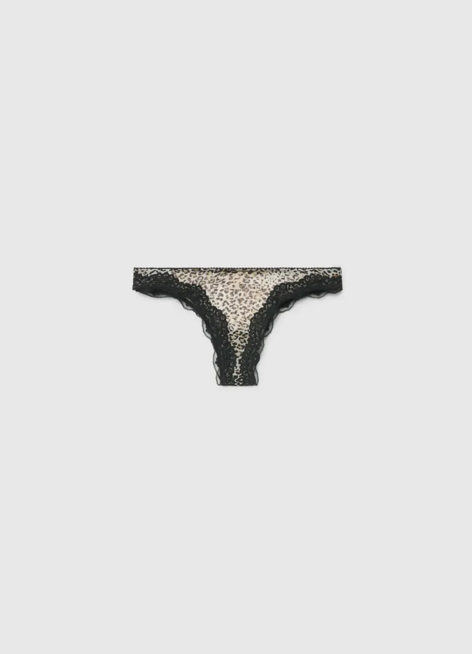 Calliope slip brésilien dentelle léopard femme