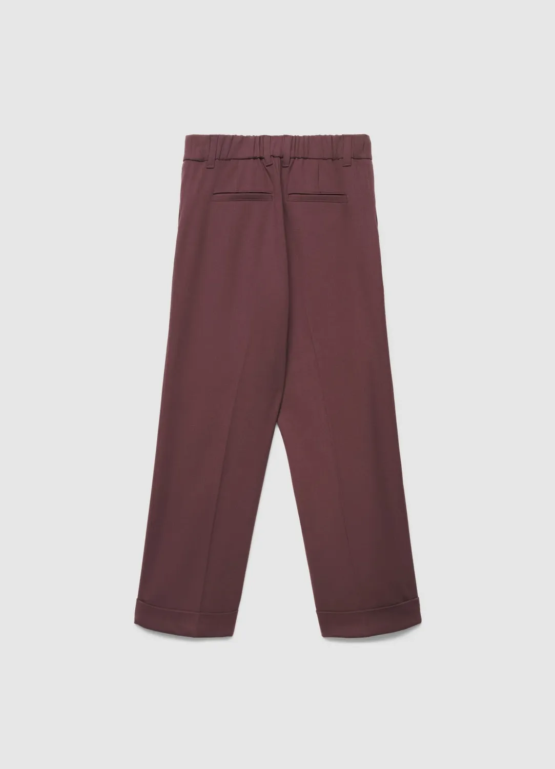 Calliope pantalon droit taille haute femme à revers