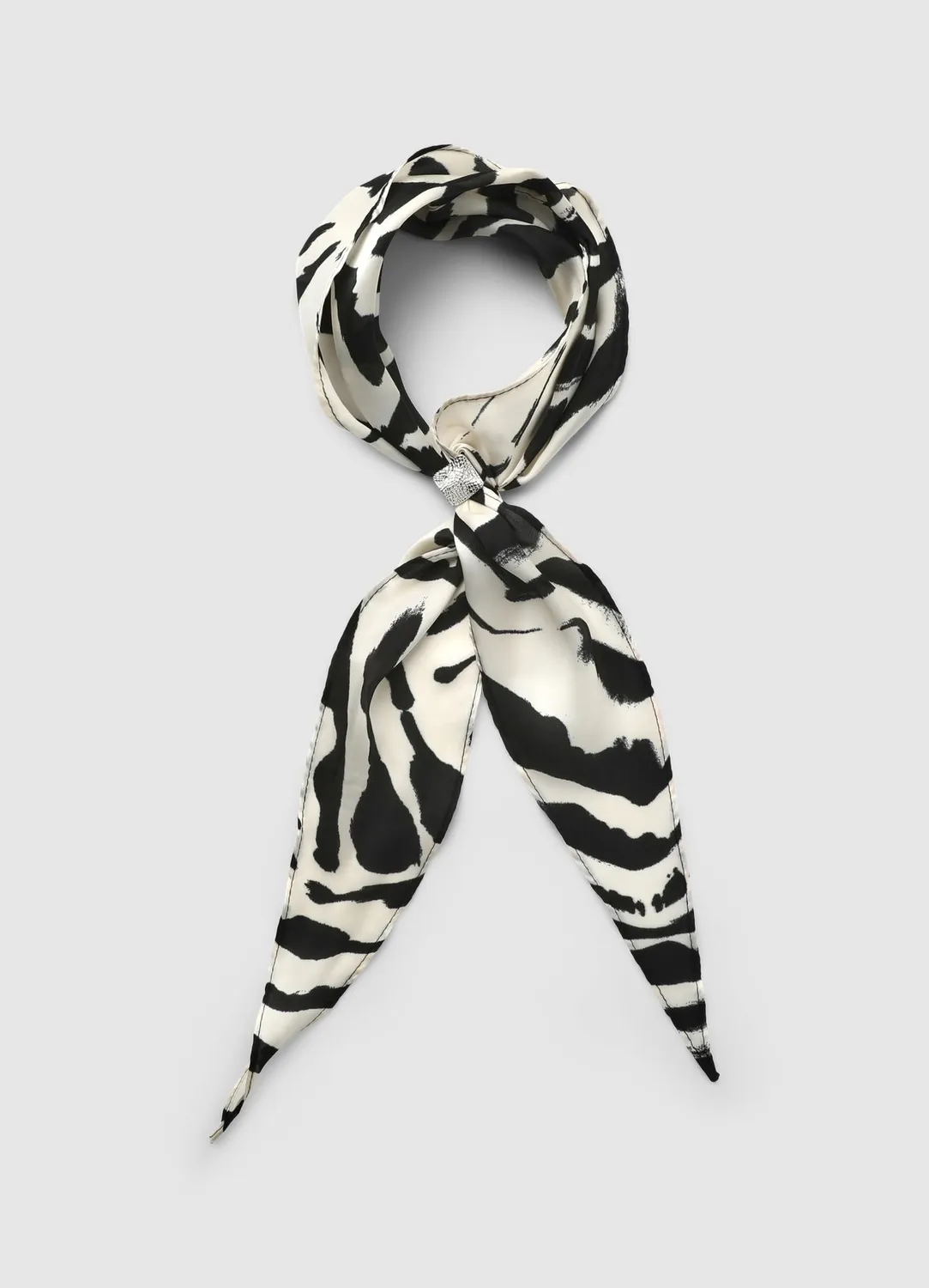 Calliope animalier foulard femme avec anneau 103 cm