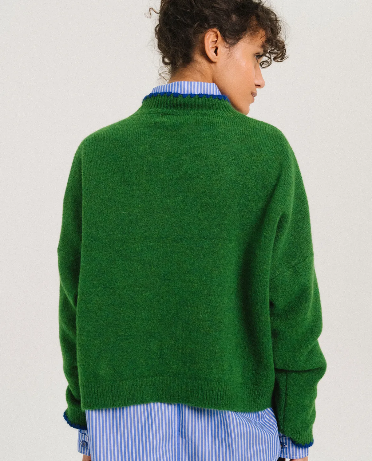 Tinsels Flavien pull duveteux col rond Apple