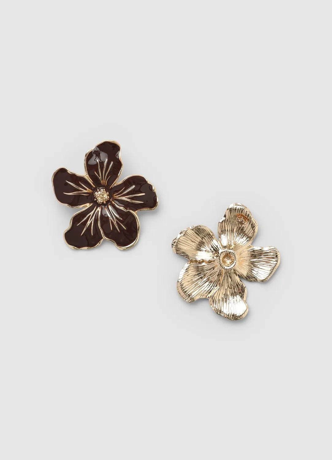 Calliope boucles d'oreilles fleur vernis brillant