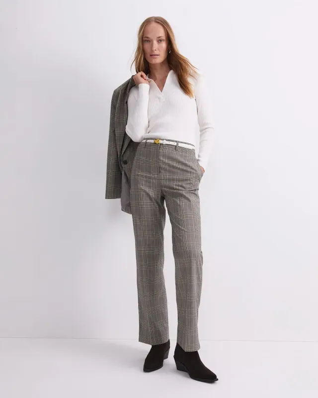 Sportscraft Crafted Collar Rib pull polo femme laine