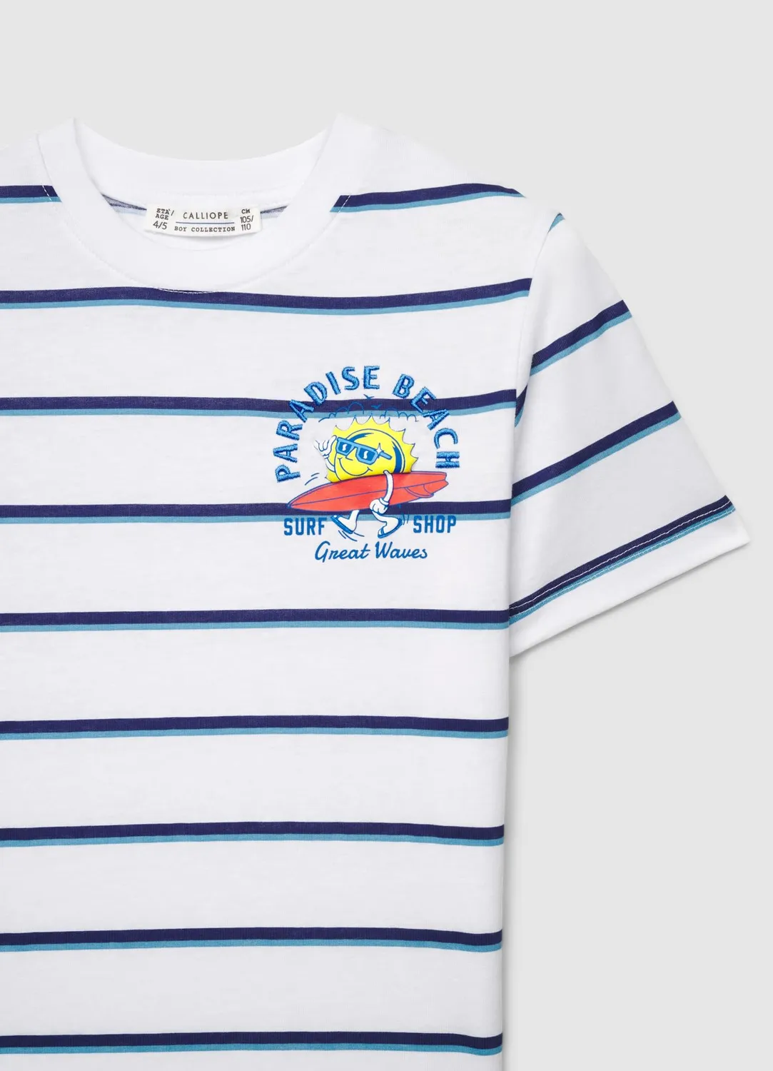 Calliope t-shirt over rayé garçon surf manches courtes