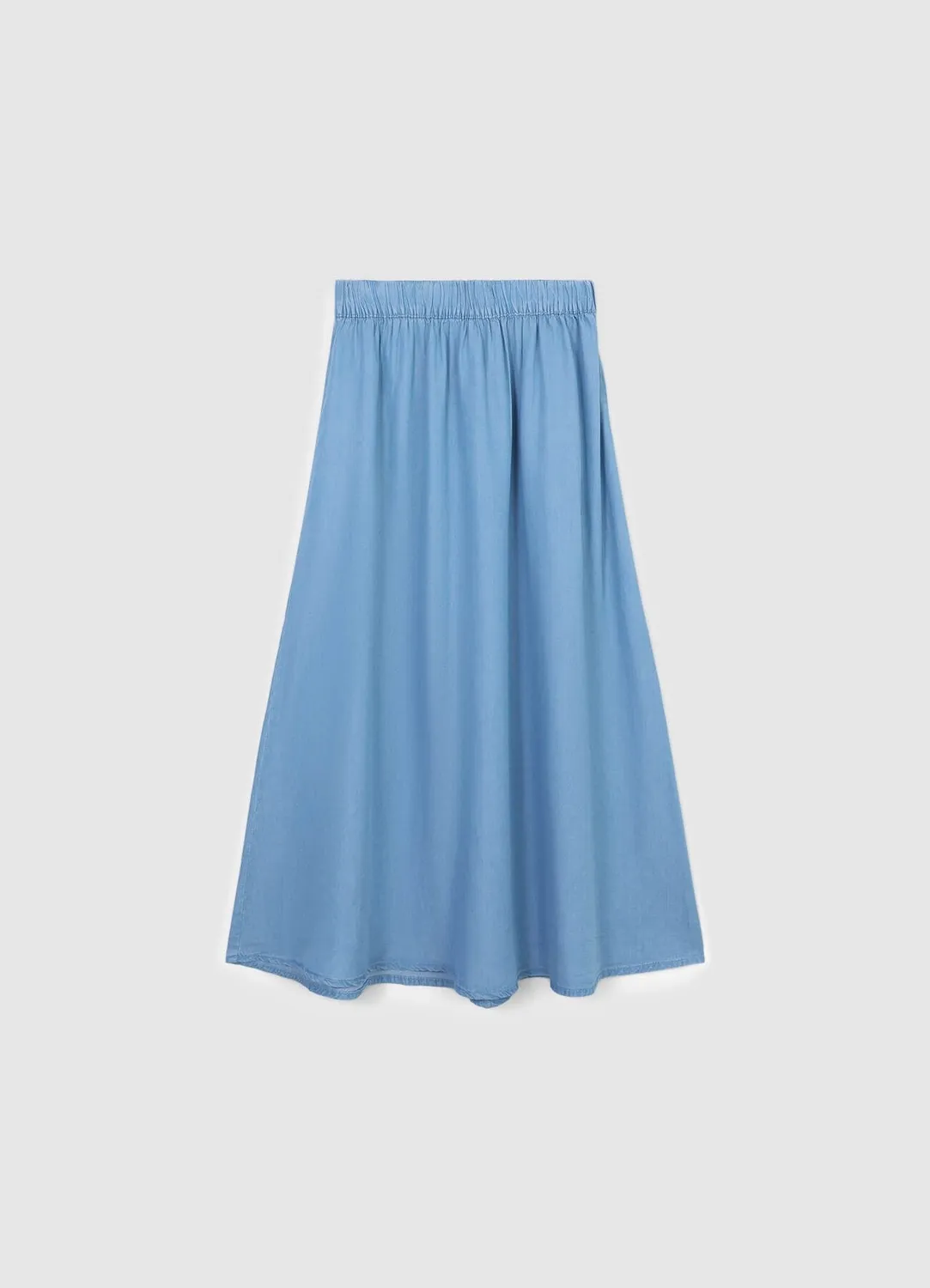 Calliope jupe longue femme unie taille élastique