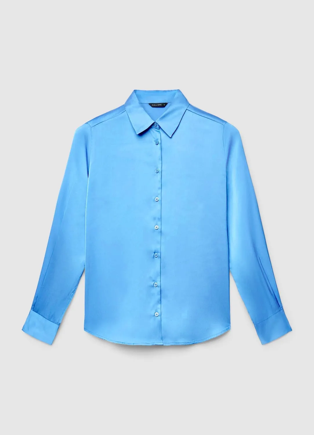 Calliope chemisier femme satiné uni manches longues