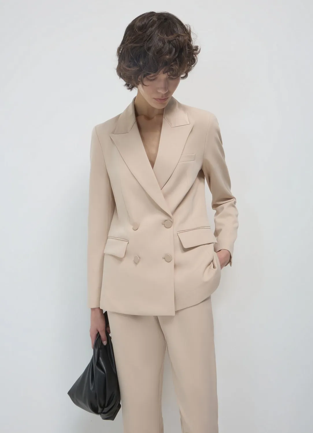 Calliope veste croisée femme col satiné