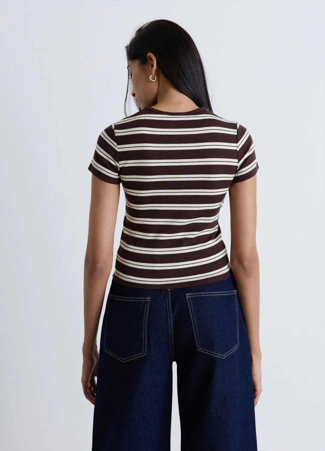 Calliope t-shirt rayures col rond femme droit