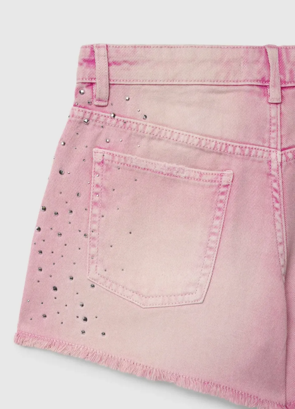 Calliope short jean fille strass délavé