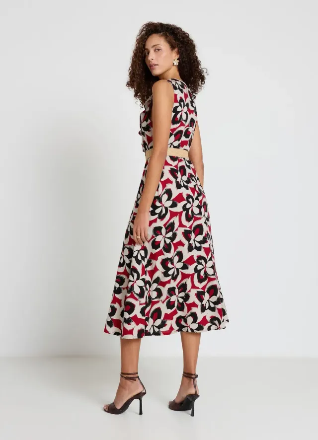 Calliope robe chemisier fleurie femme volants ceinture