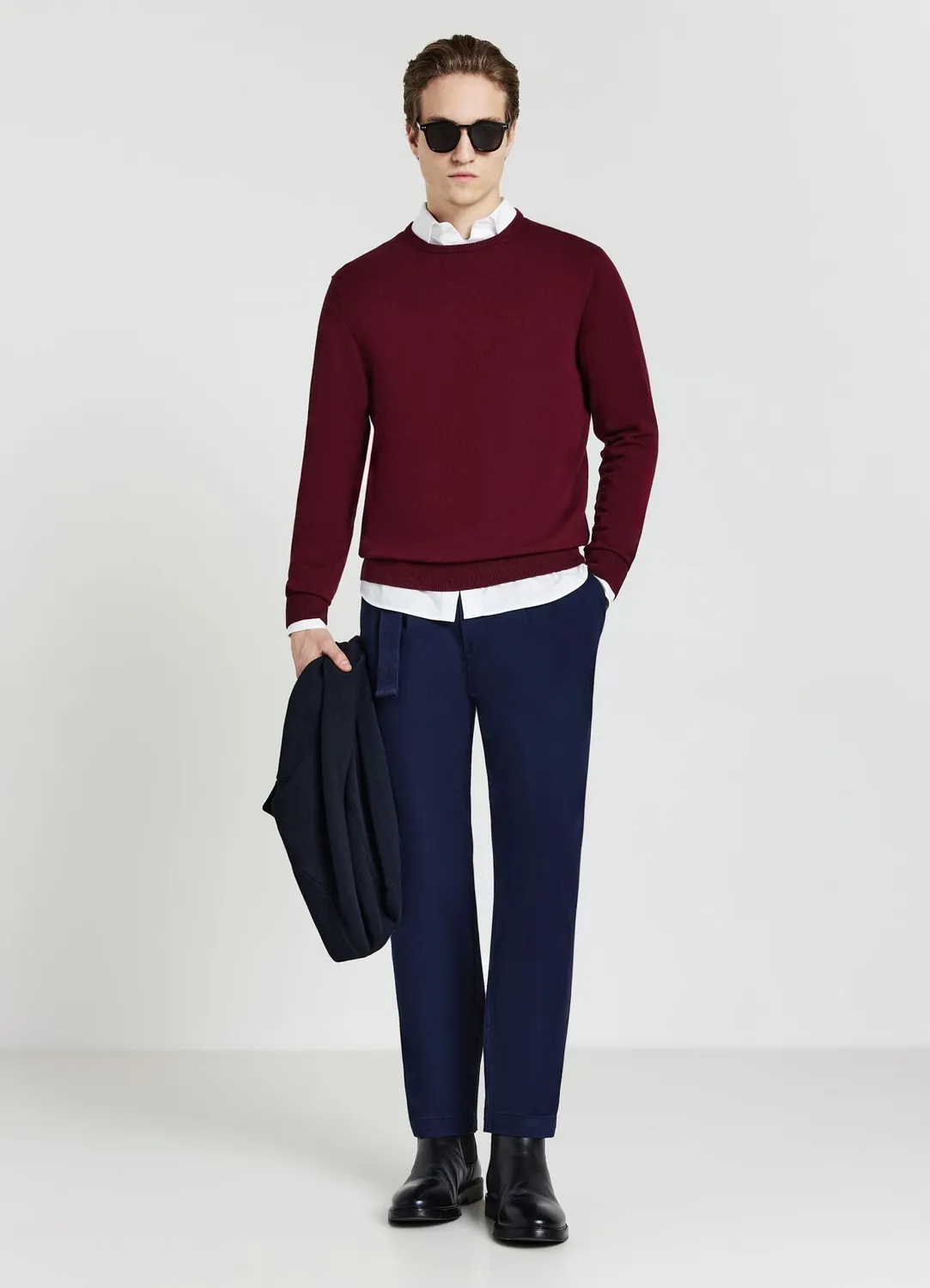 Calliope Profils Contraste Pull Homme Col Rond