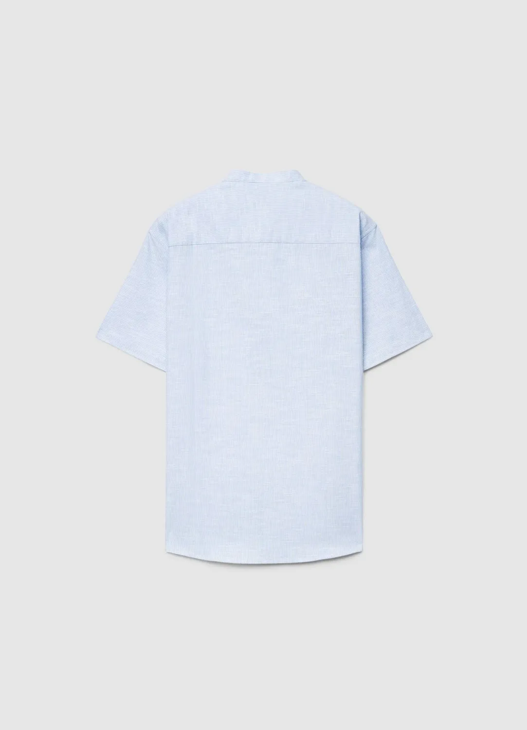 Calliope chemise rayée col coréen homme manches courtes