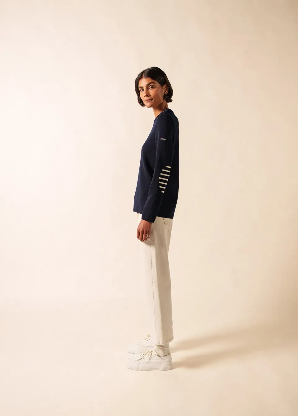 Saint James Brégançon pull marin navy laine