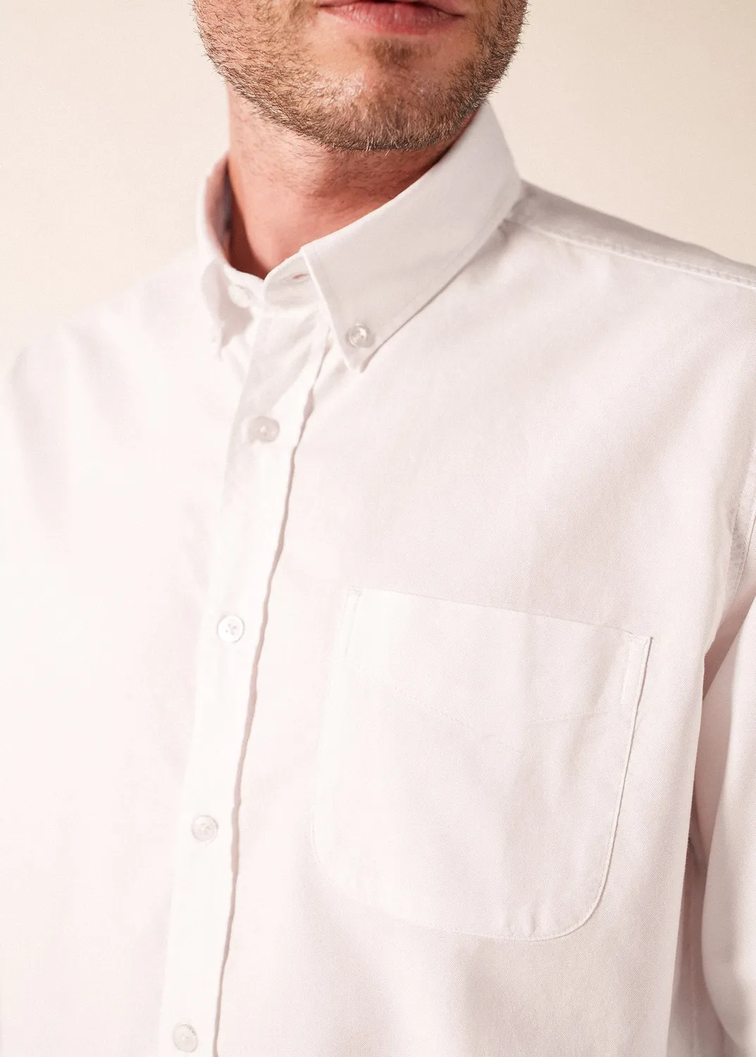Saint James Amboise chemise oxford blanc 100% coton