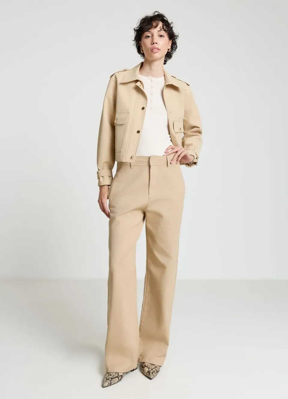 Calliope veste courte poches rabat femme regular