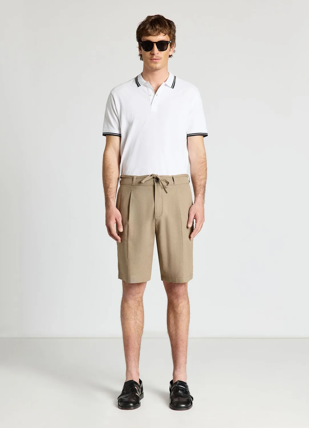 Calliope polo homme uni rayures col régulier coton