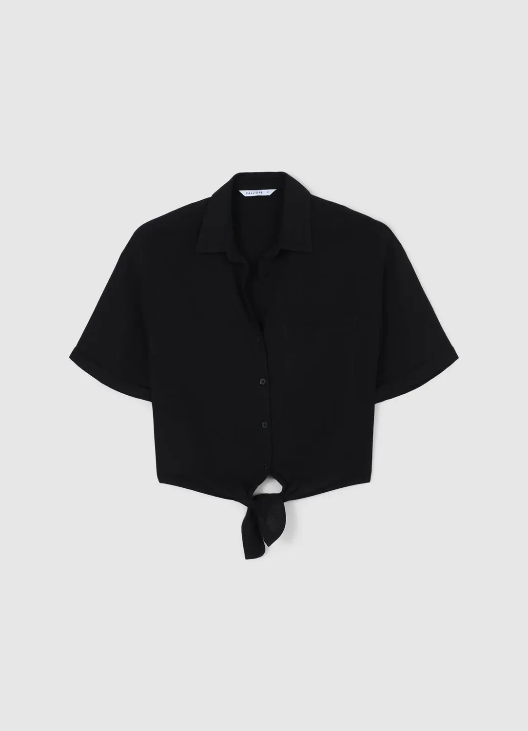 Calliope chemise nouée manches courtes femme