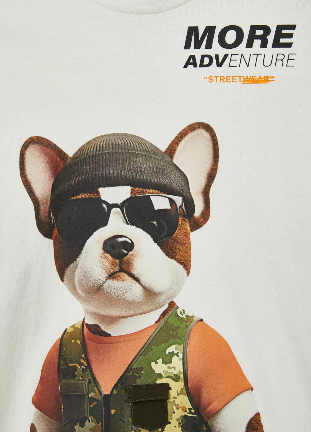 Calliope t-shirt garcon manches longues imprime chien 3D