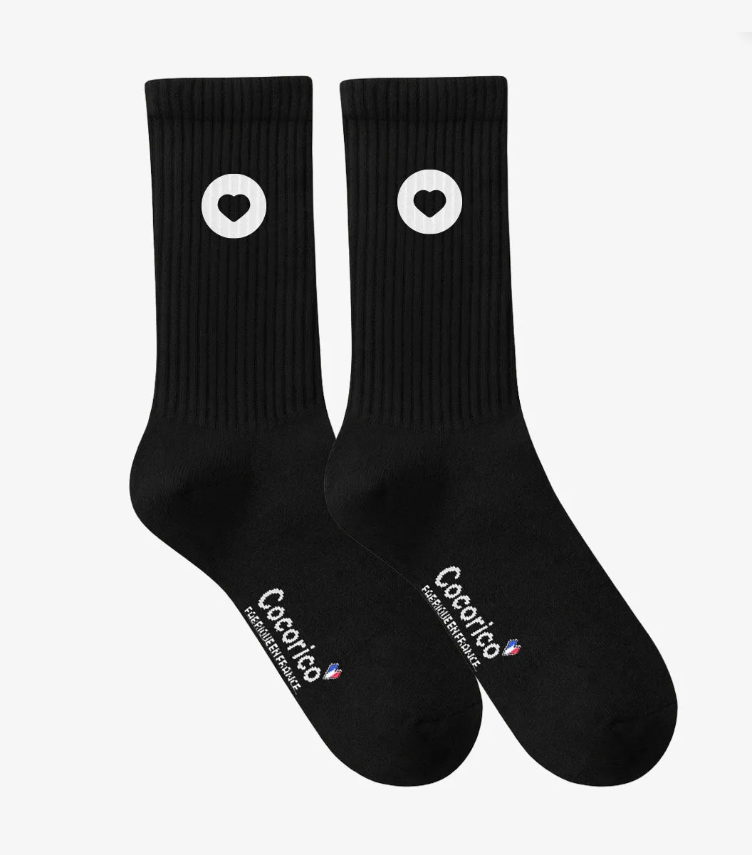 Cocorico Boost Noir chaussettes sport homme coton