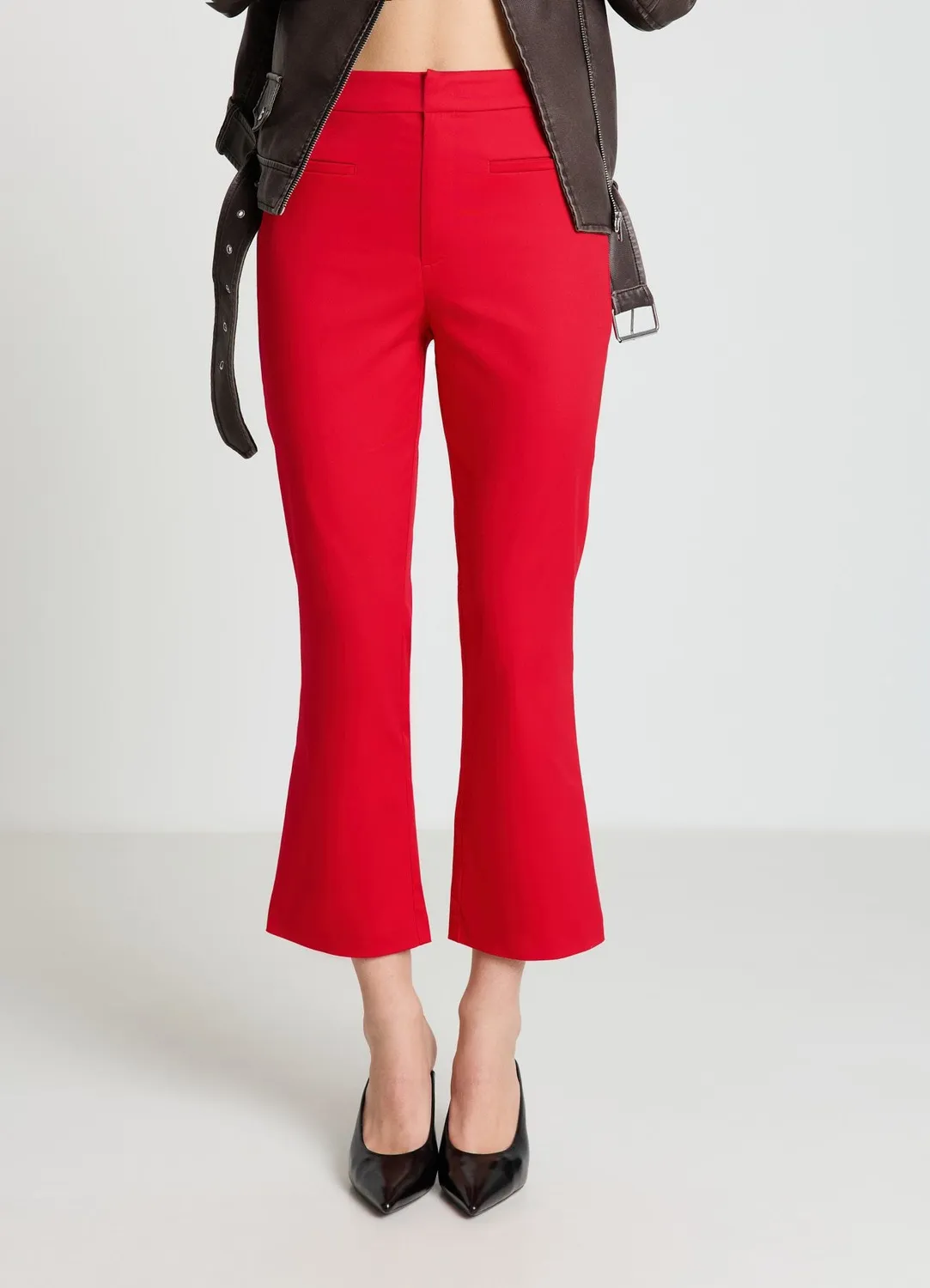 Calliope pantalon cropped flare uni femme coton