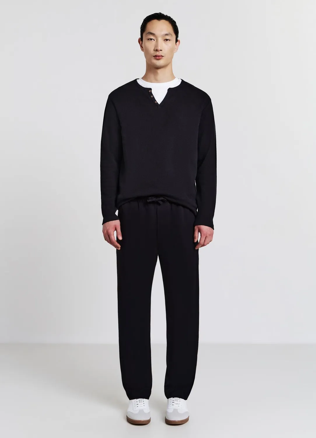 Calliope t-shirt henley homme manches longues