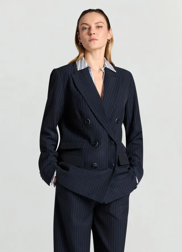 Calliope veste croisée rayée femme blazer bureau
