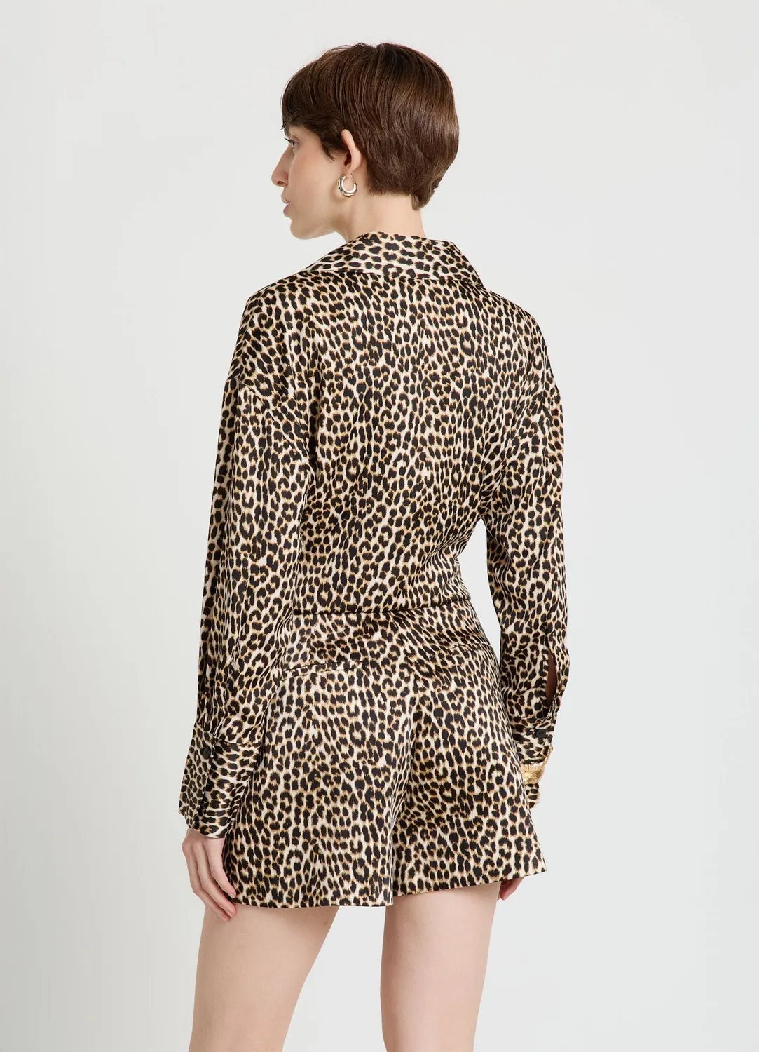 Calliope jupe-short femme satin imprimé animalier