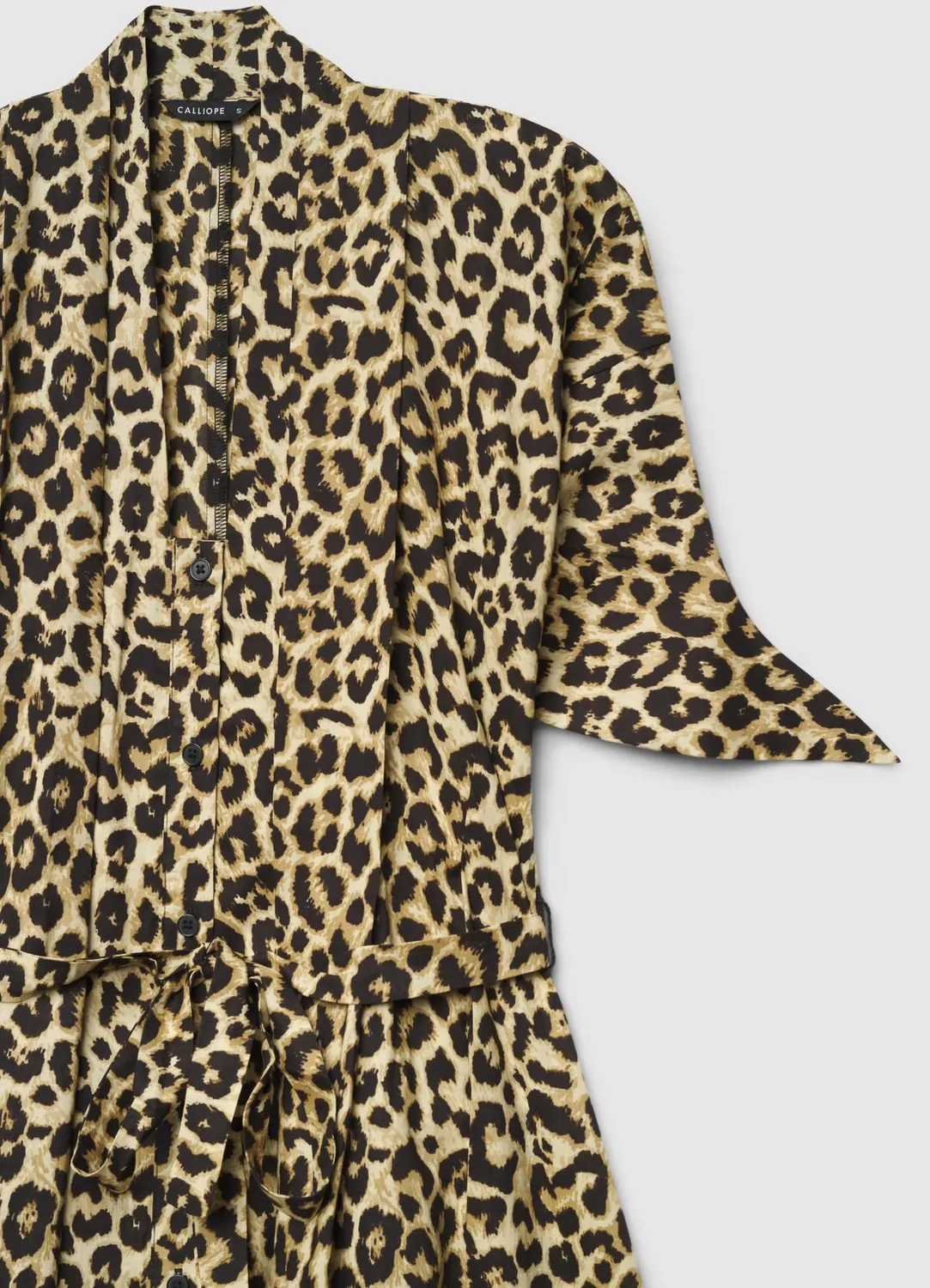 Calliope Atelier robe chemisier femme animalier ceinture
