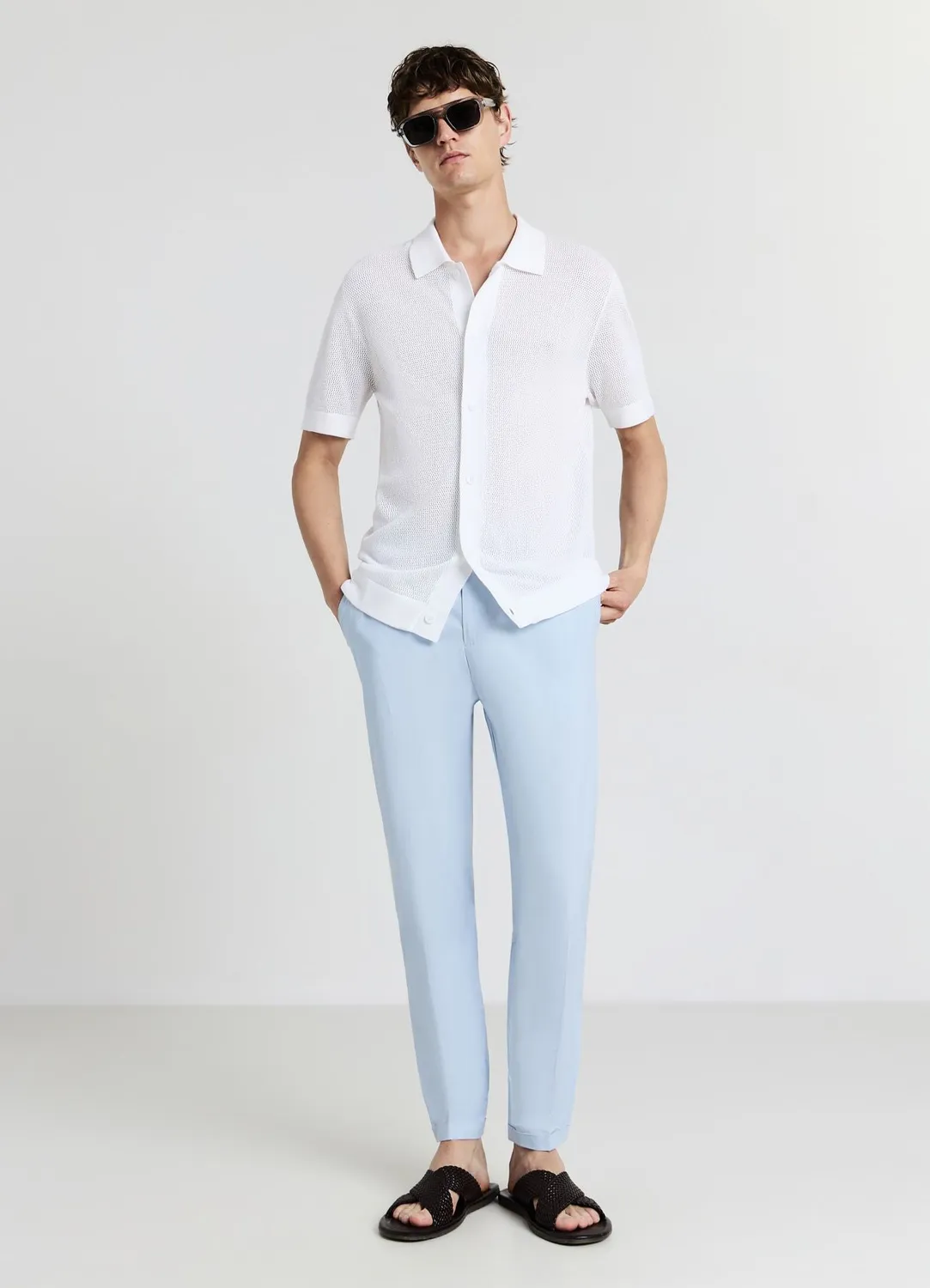 Calliope chemise homme unie manches courtes regular