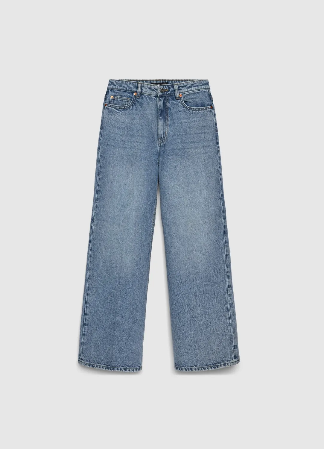 Calliope jean palazzo taille haute femme uni