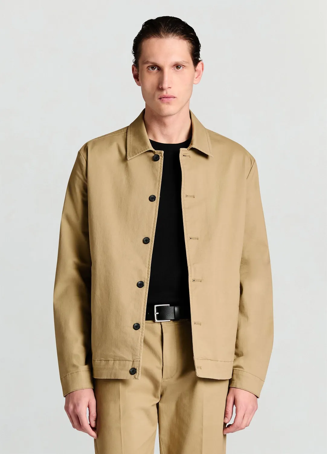 Calliope Blouson Coton Col Classique Veste Homme Casual