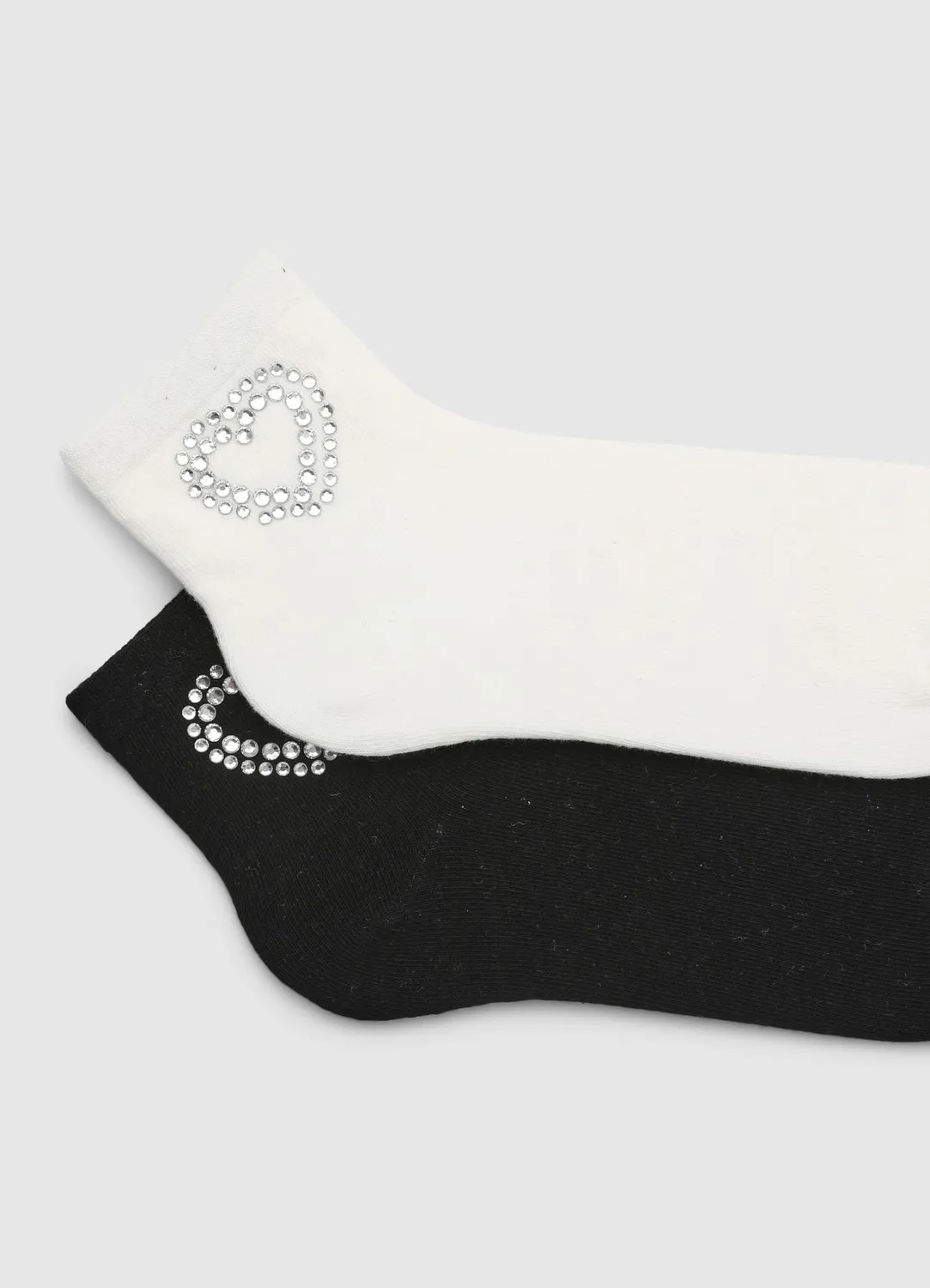 Calliope chaussettes fille coeurs strass lot 2