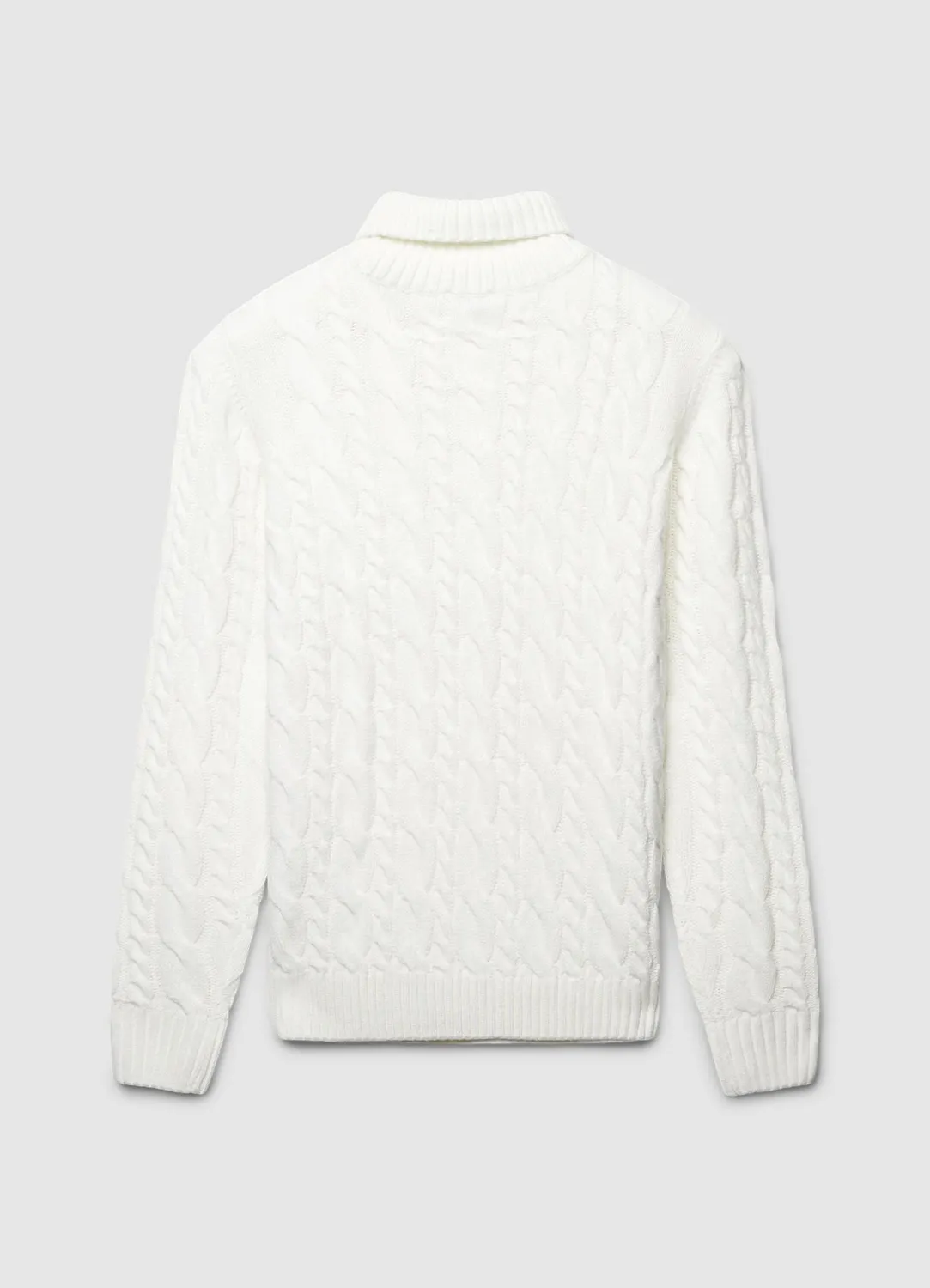 Calliope pull col roulé torsades homme